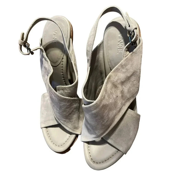 VINCE Helena Wooden Heel Sandal size 10 - Picture 3 of 10